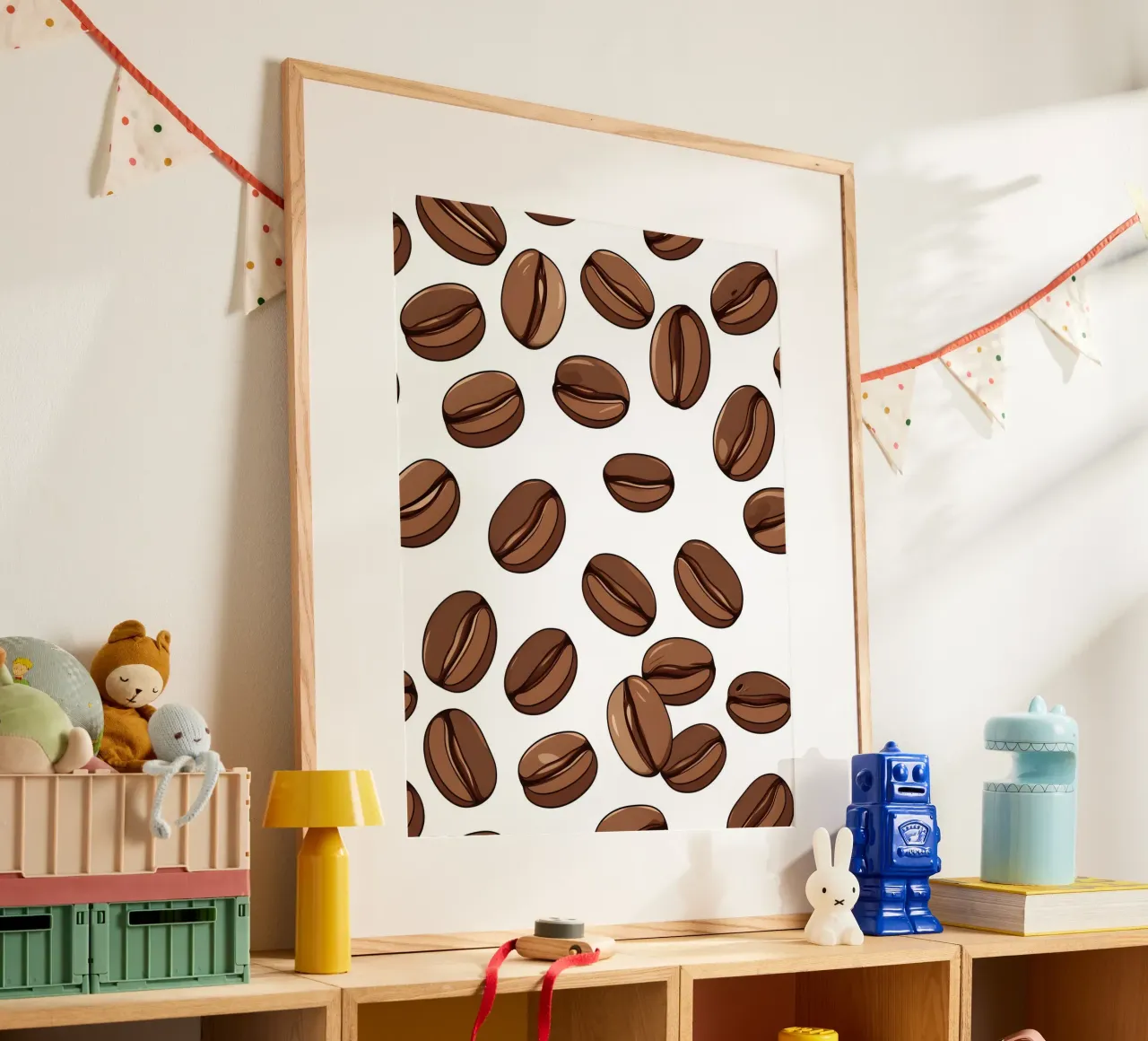 Coffee beans pattern poster by LIFESTYLE OBJECTS