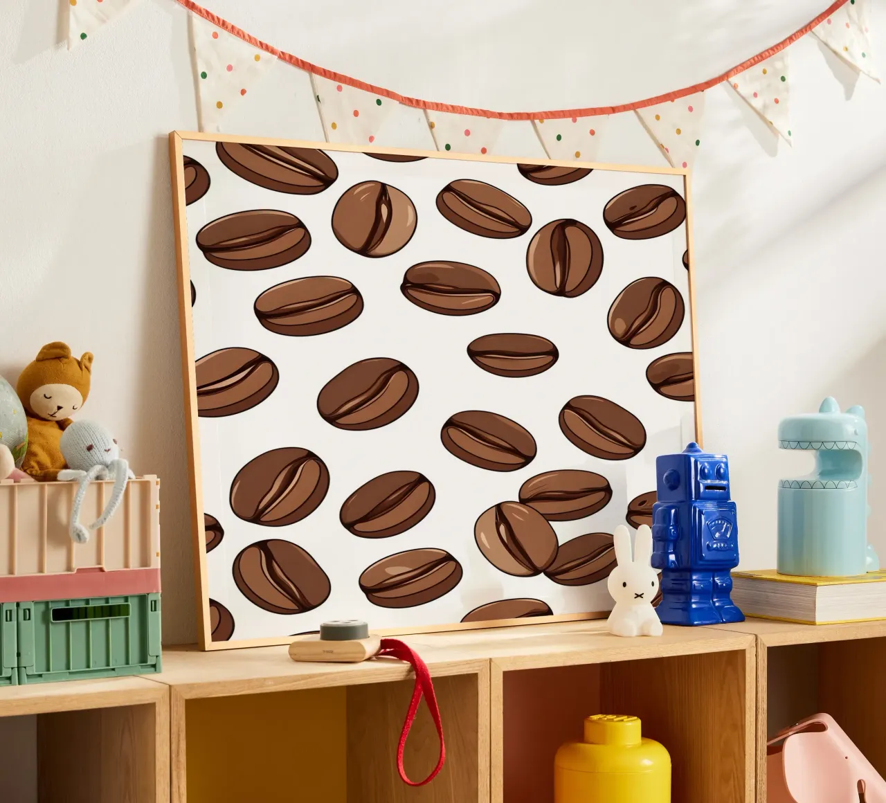 Coffee beans pattern poster by LIFESTYLE OBJECTS