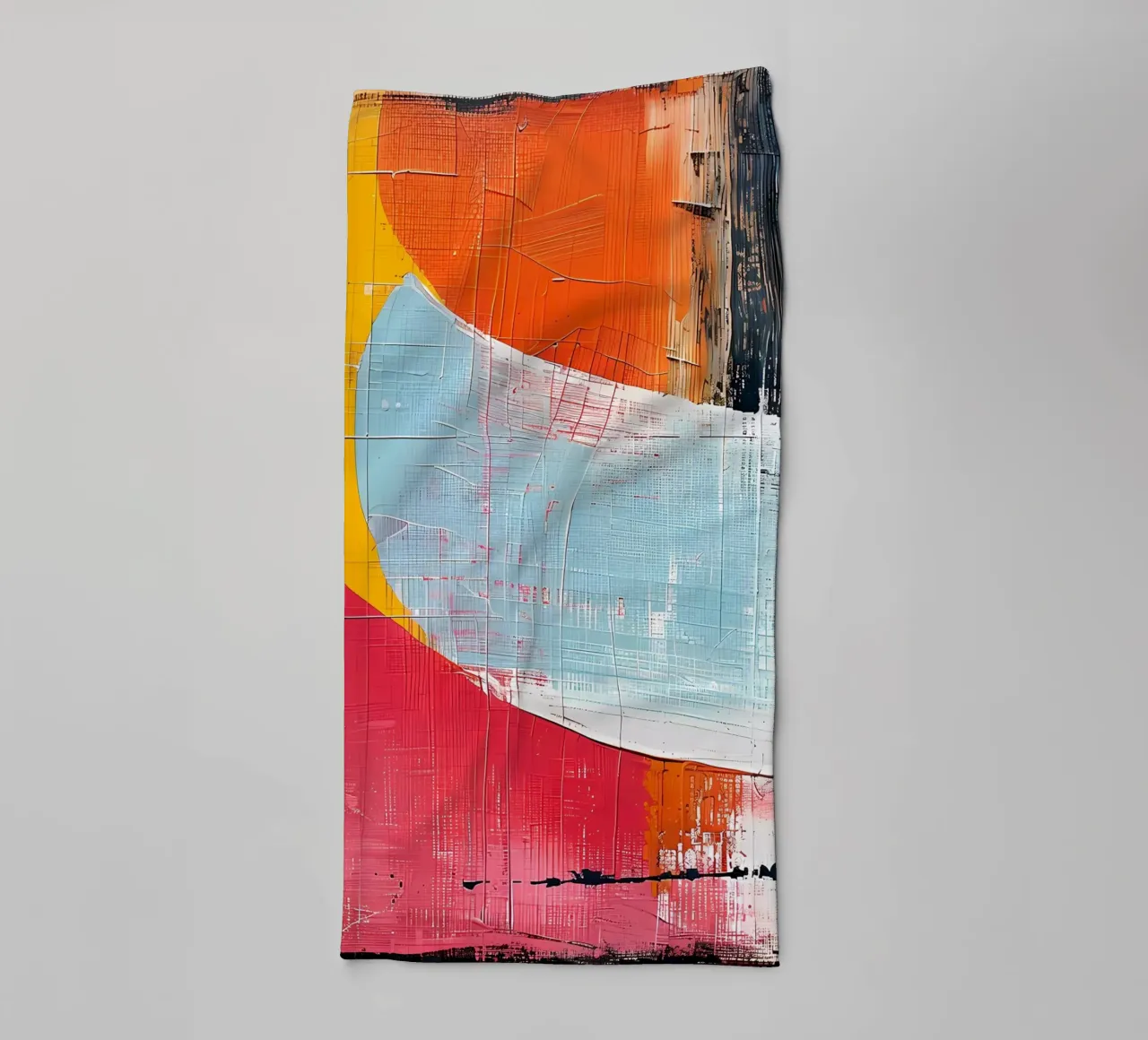 Abstract boho red towel by LaylaOzHome