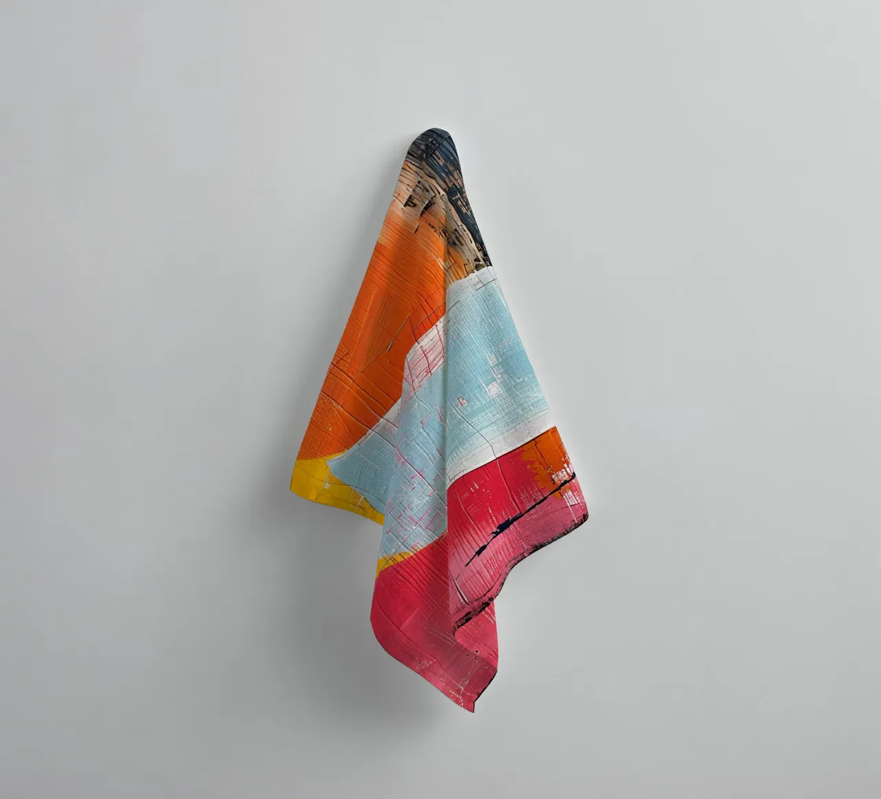 Abstract boho red towel by LaylaOzHome