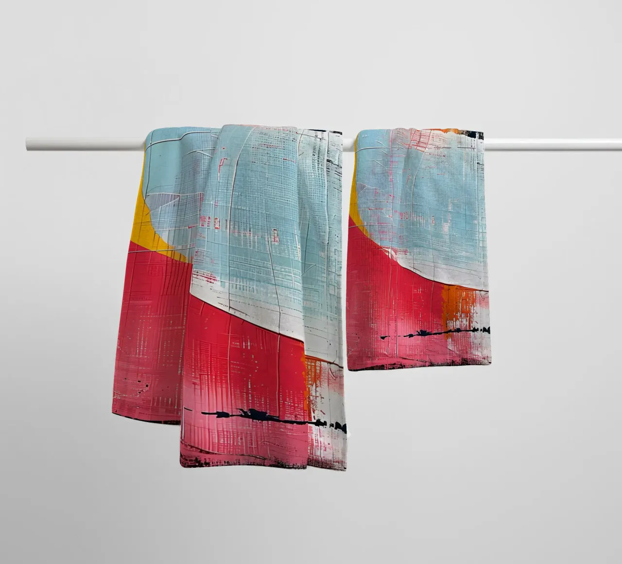Abstract boho red towel by LaylaOzHome