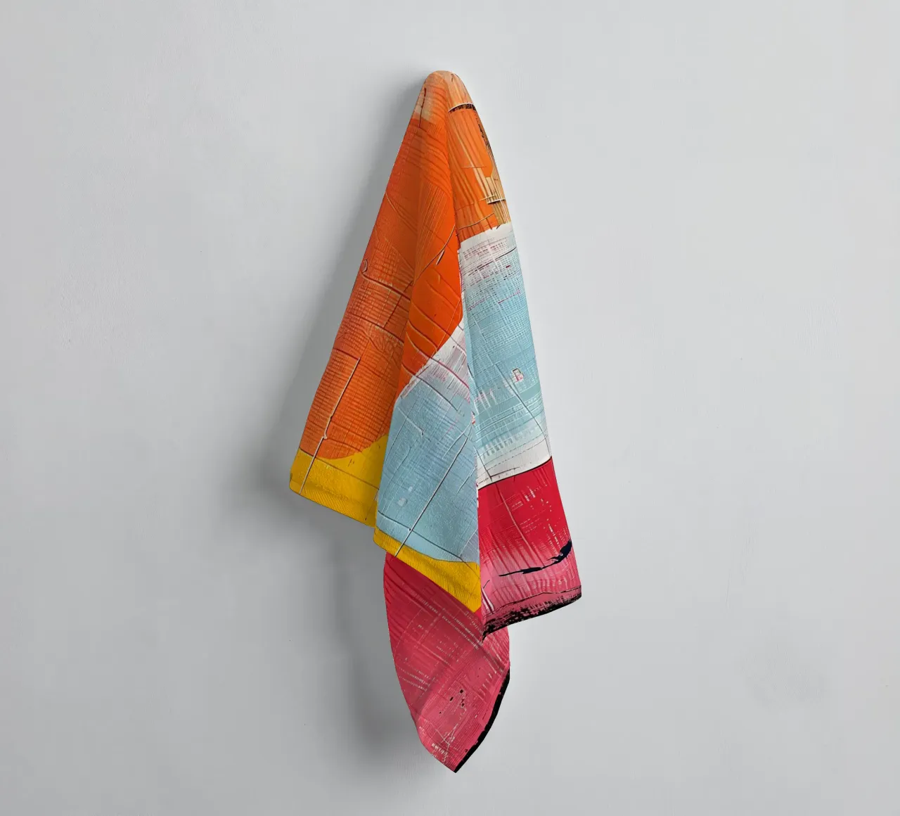 Abstract boho red towel by LaylaOzHome