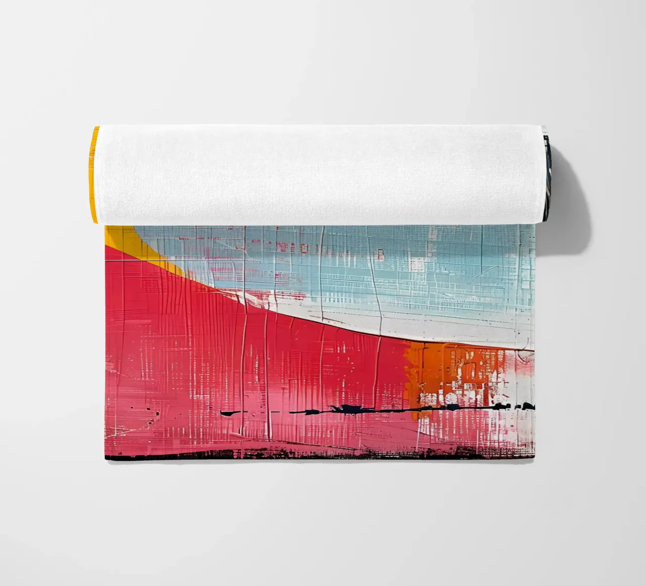 Abstract boho red beach towel by LaylaOzHome