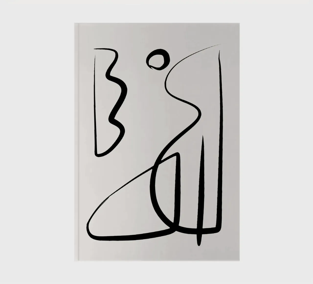 Ink line art abstract 03 notebook by Little Dean