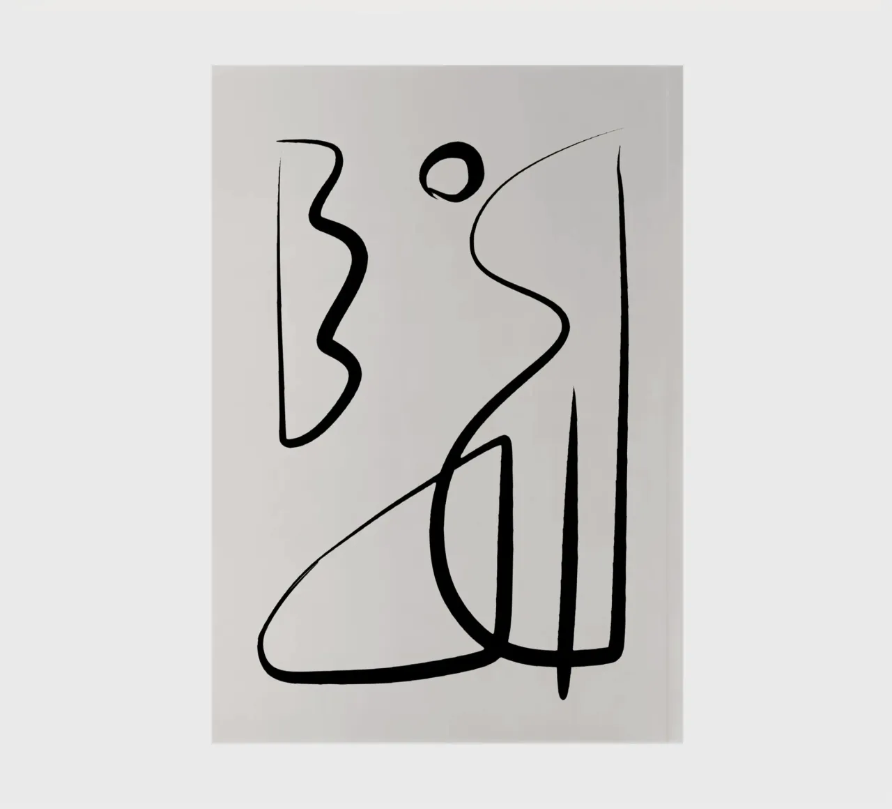 Ink line art abstract 03 notebook by Little Dean