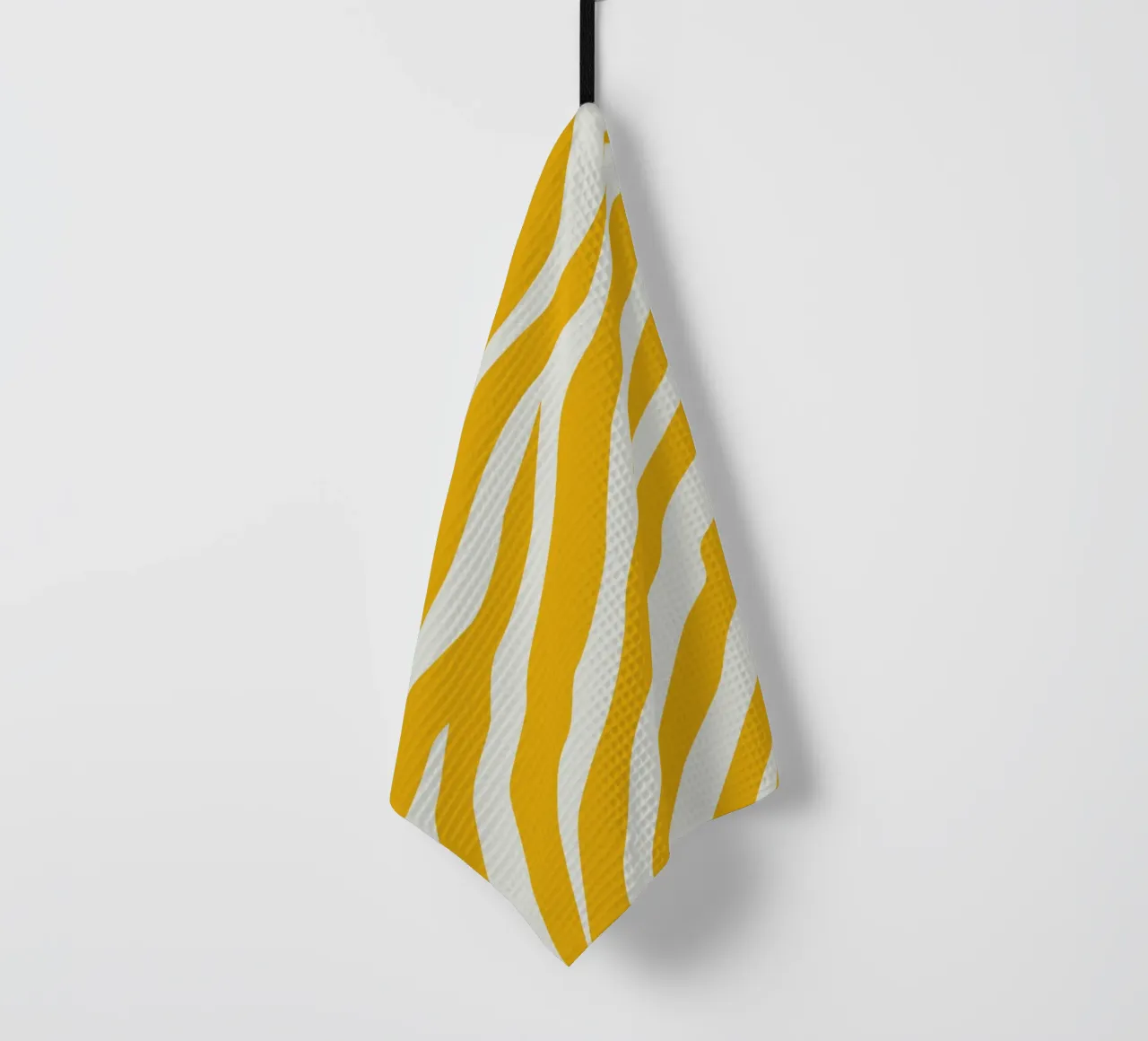 Rayure zébrée jaune torchon de Little Dean