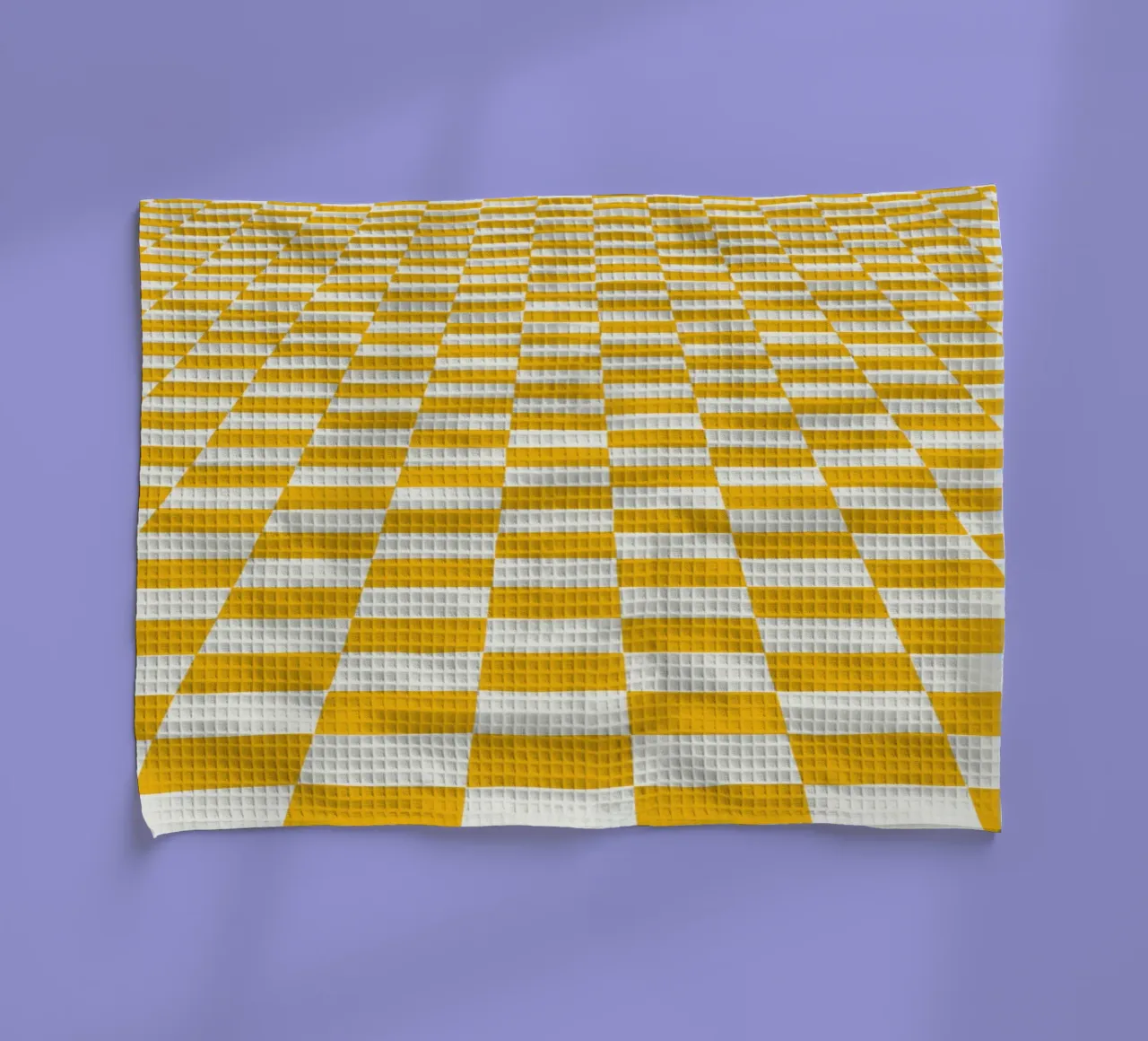 Le damier jaune en perspective torchon de Little Dean