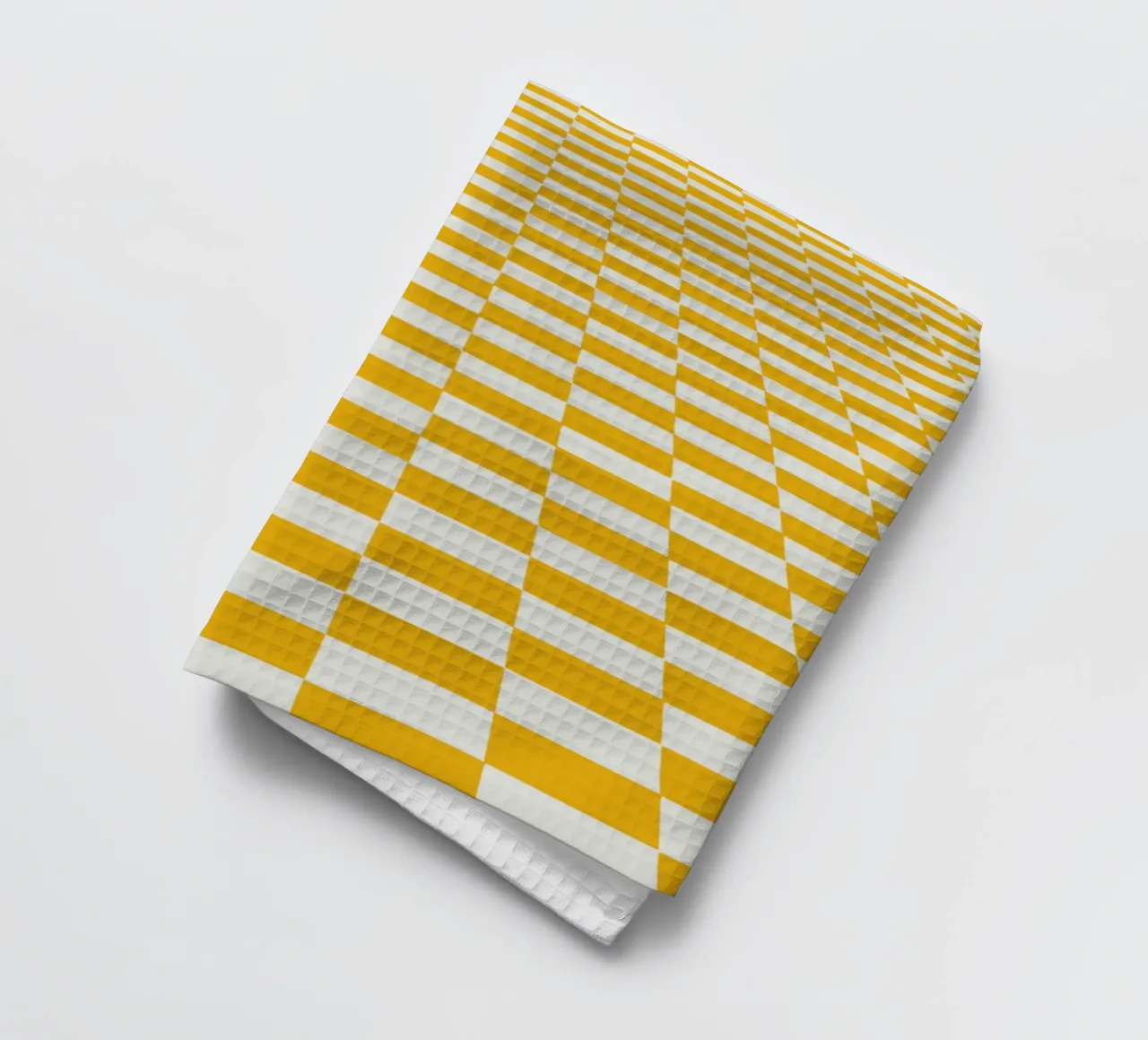 Le damier jaune en perspective torchon de Little Dean