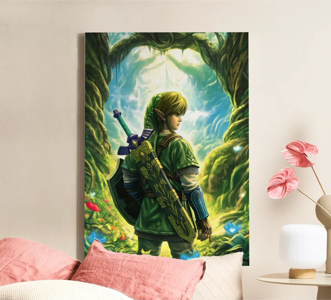 Link La leggenda di Zelda Videogioco tela con Cornice a cassetta da Fleur de Lys