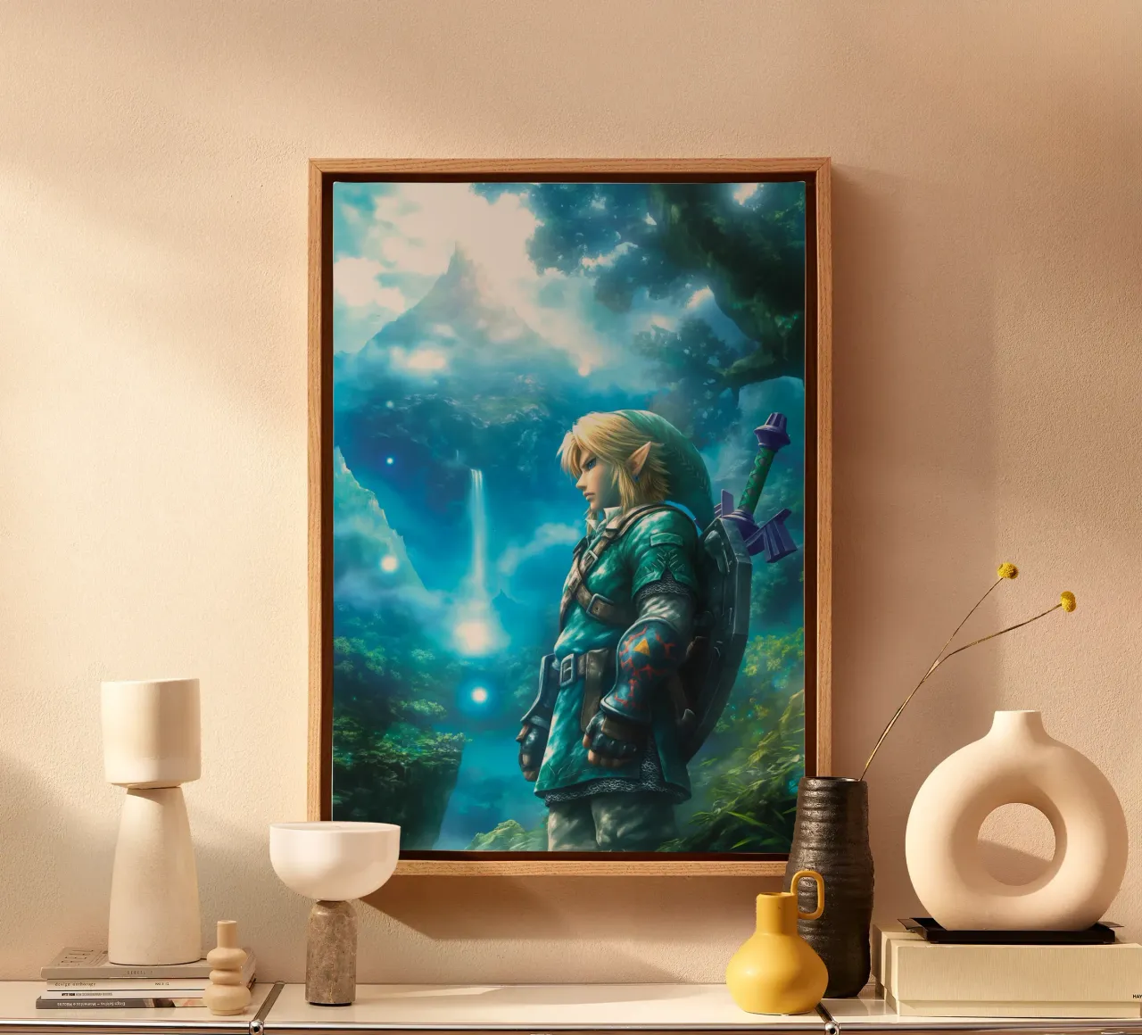 Link La leggenda di Zelda Videogioco tela con Cornice a cassetta da Fleur de Lys