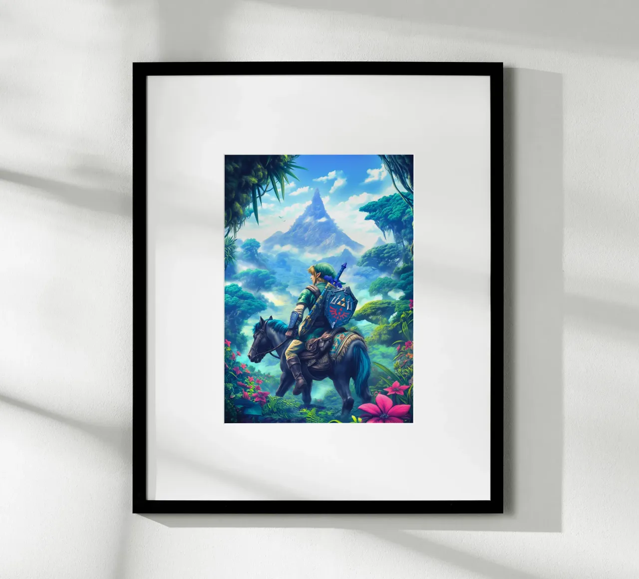 Link La leggenda di Zelda Videogioco poster con telaio in alluminio da Fleur de Lys
