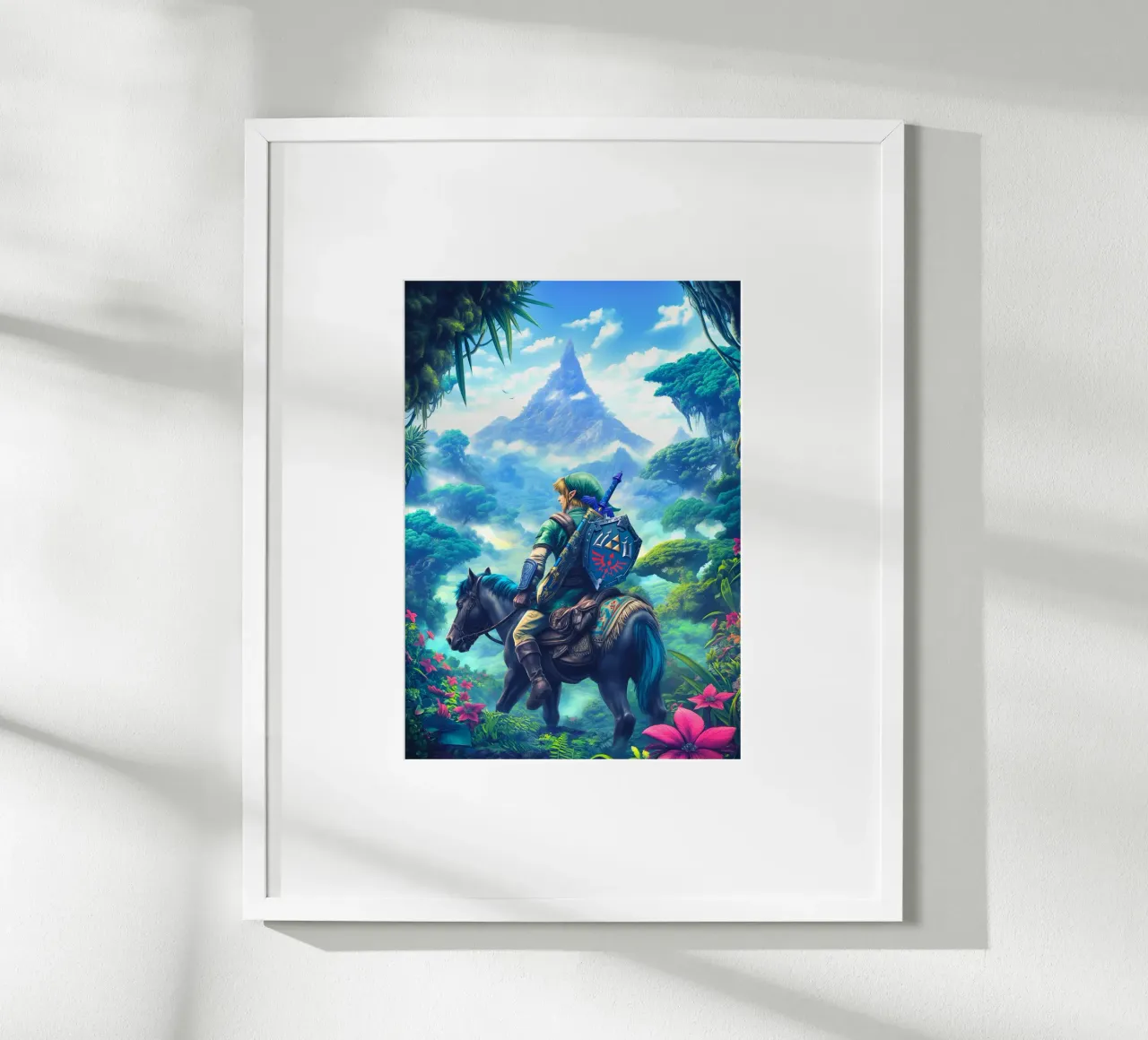 Link La leggenda di Zelda Videogioco poster con telaio in alluminio da Fleur de Lys