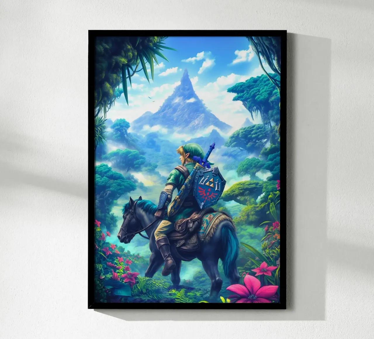 Link La leggenda di Zelda Videogioco poster con telaio in alluminio da Fleur de Lys