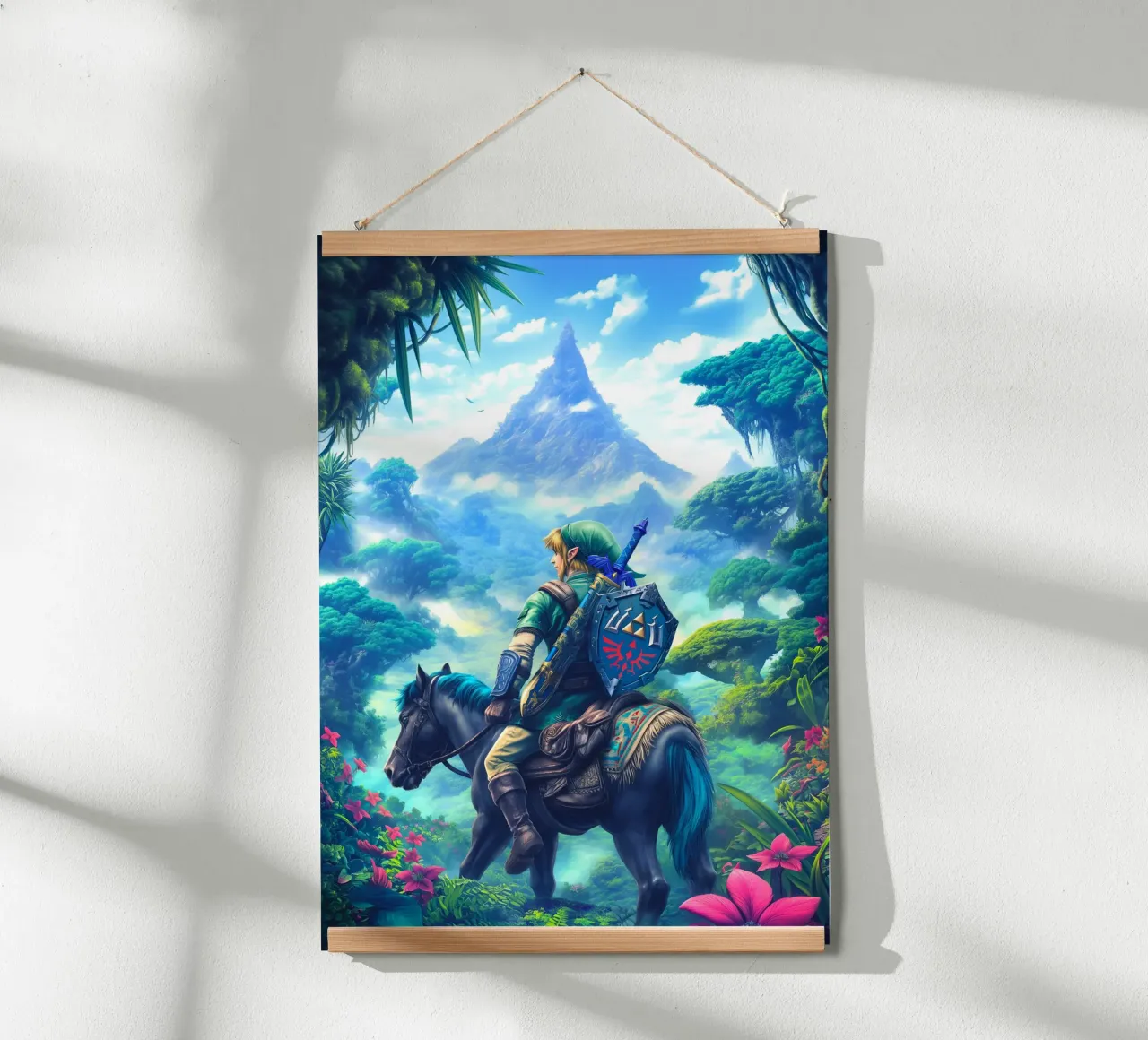 Link La leggenda di Zelda Videogioco poster con telaio in alluminio da Fleur de Lys