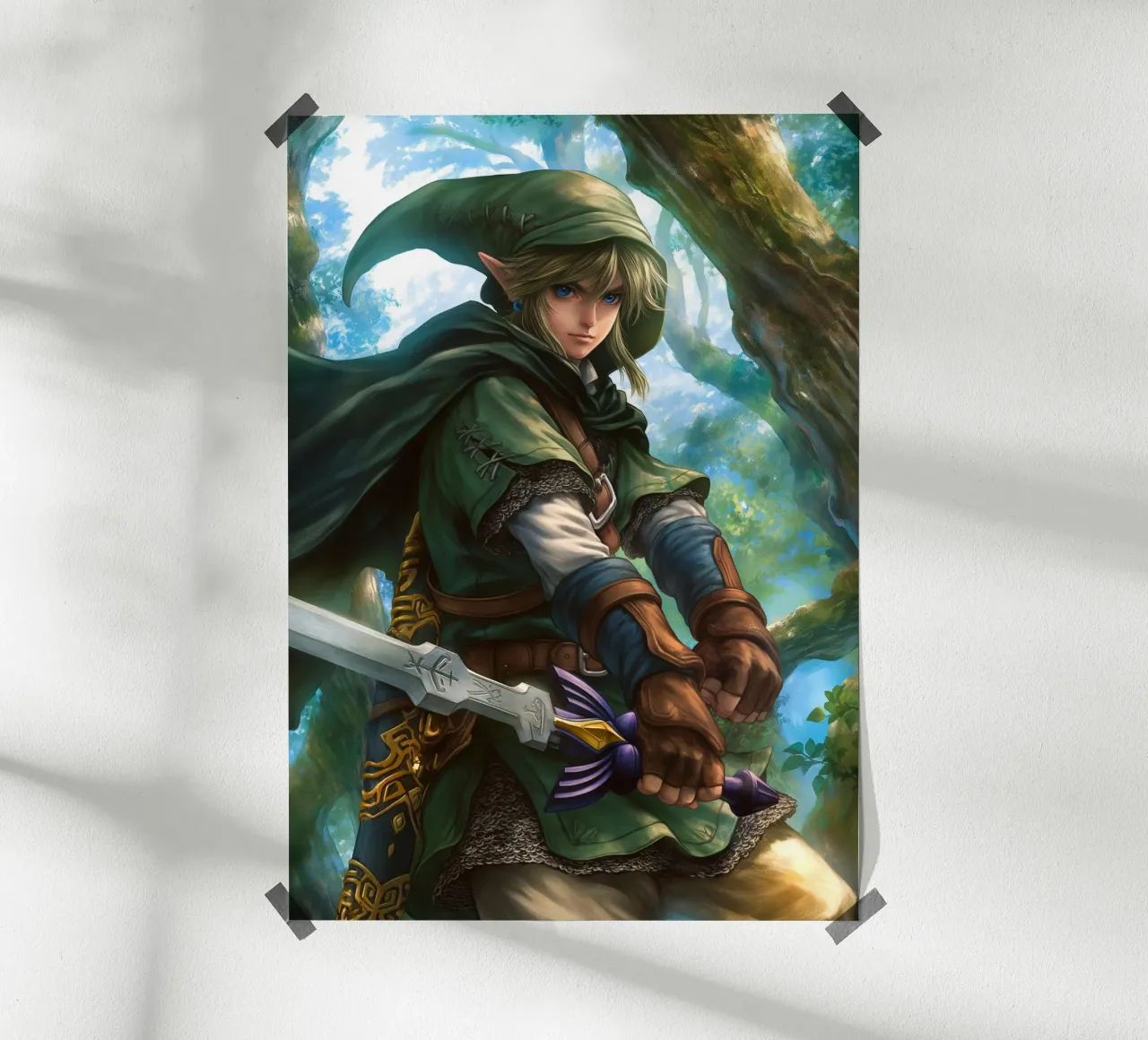 Link La leggenda di Zelda Videogioco poster con telaio in plastica da Fleur de Lys