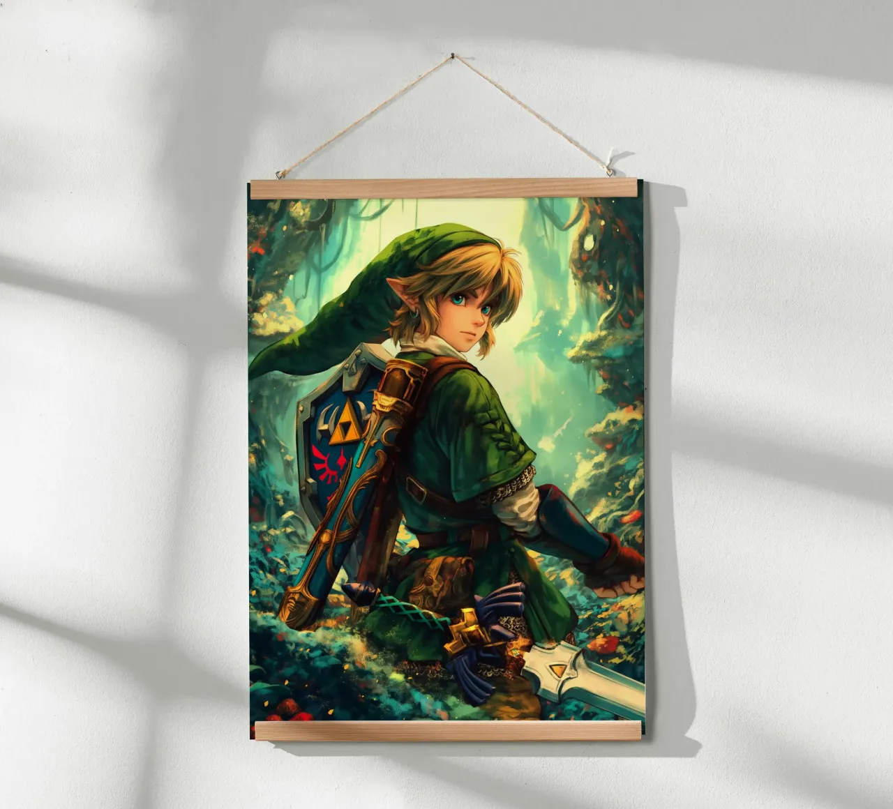Link La leggenda di Zelda Videogioco poster con telaio in alluminio da Fleur de Lys