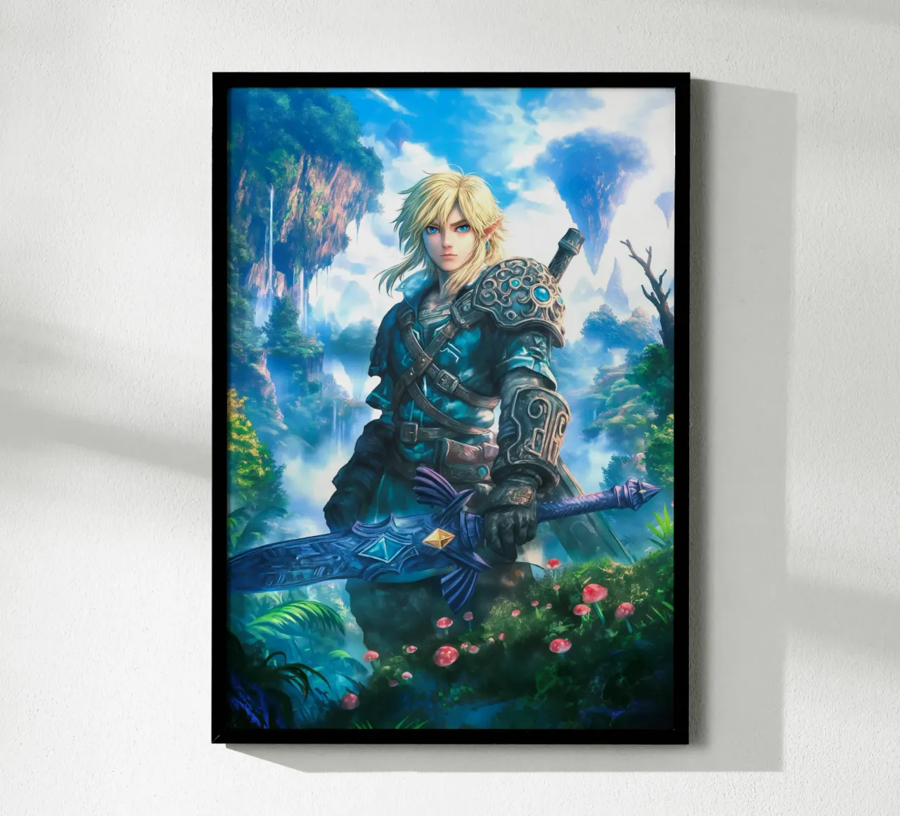 Link La leggenda di Zelda Videogioco poster con telaio in alluminio da Fleur de Lys