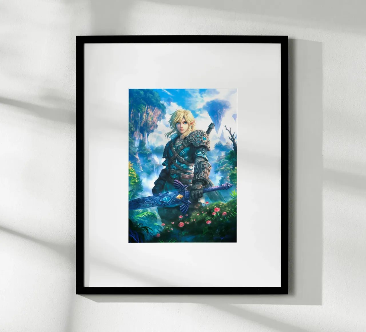 Link La leggenda di Zelda Videogioco poster con telaio in alluminio da Fleur de Lys