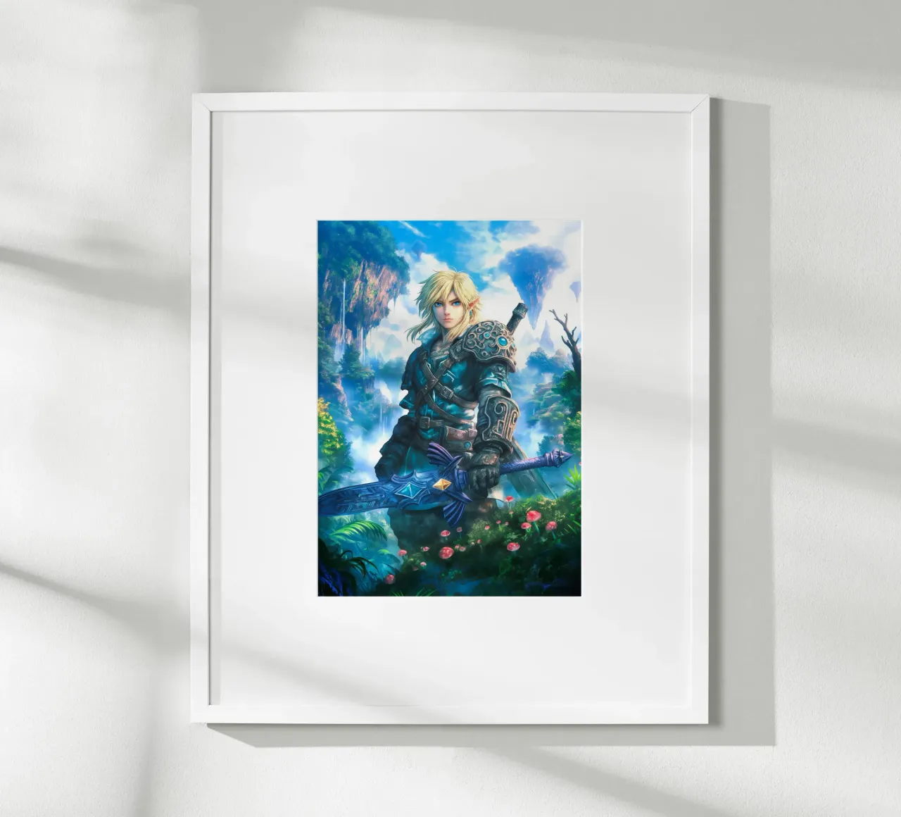 Link La leggenda di Zelda Videogioco poster con telaio in alluminio da Fleur de Lys