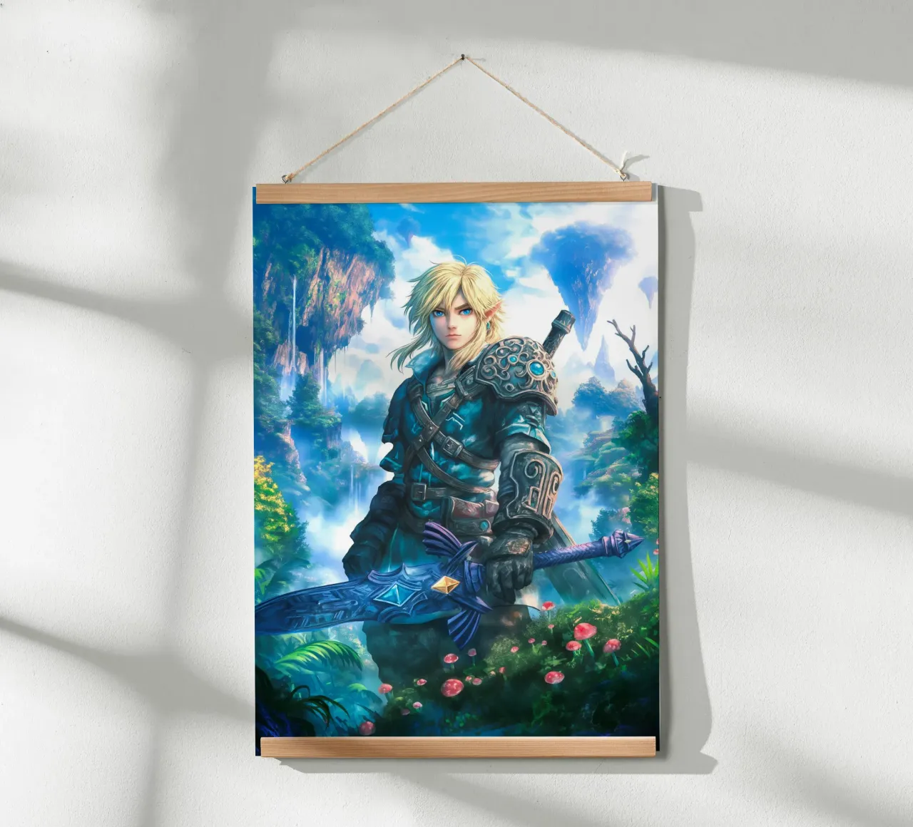 Link La leggenda di Zelda Videogioco poster con telaio in alluminio da Fleur de Lys