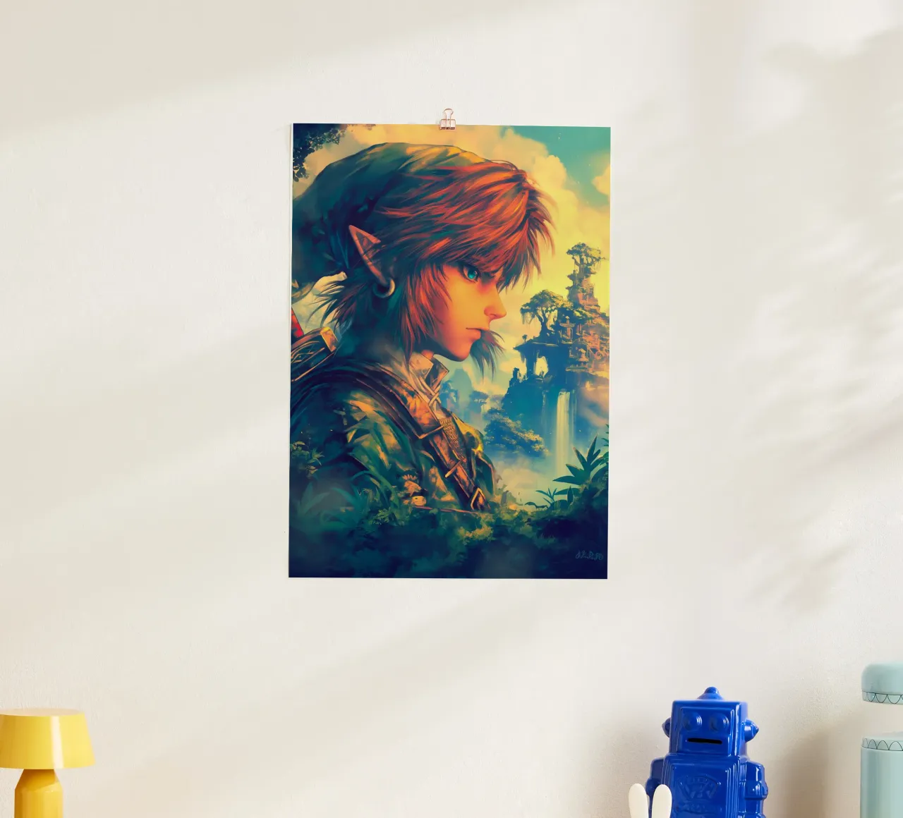 Link La leggenda di Zelda Videogioco poster con telaio in alluminio da Fleur de Lys
