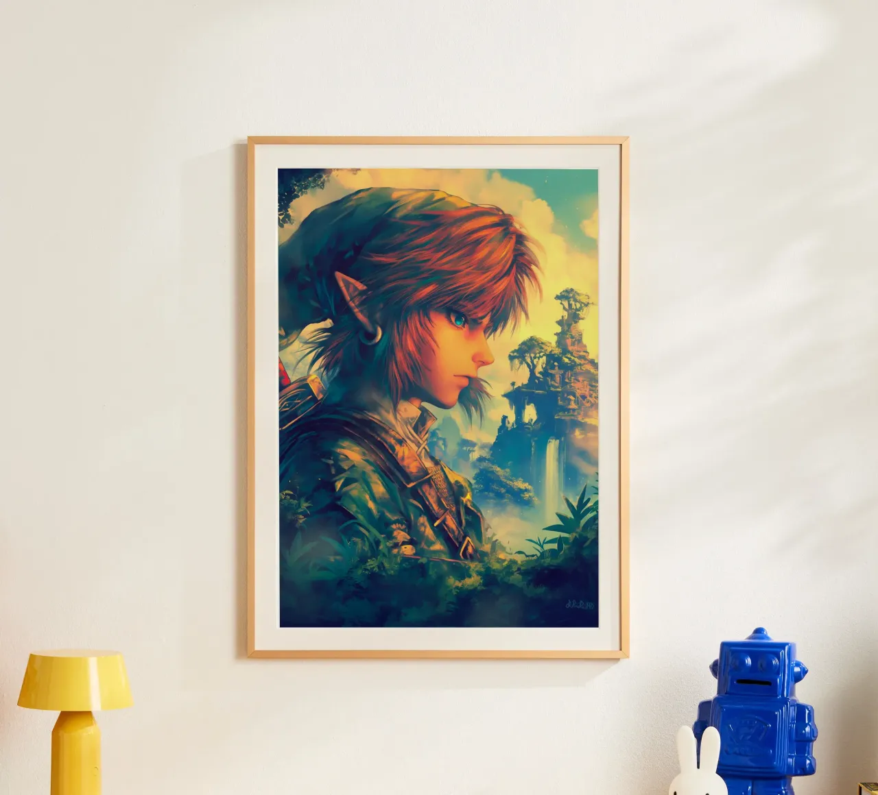 Link La leggenda di Zelda Videogioco poster con telaio in alluminio da Fleur de Lys
