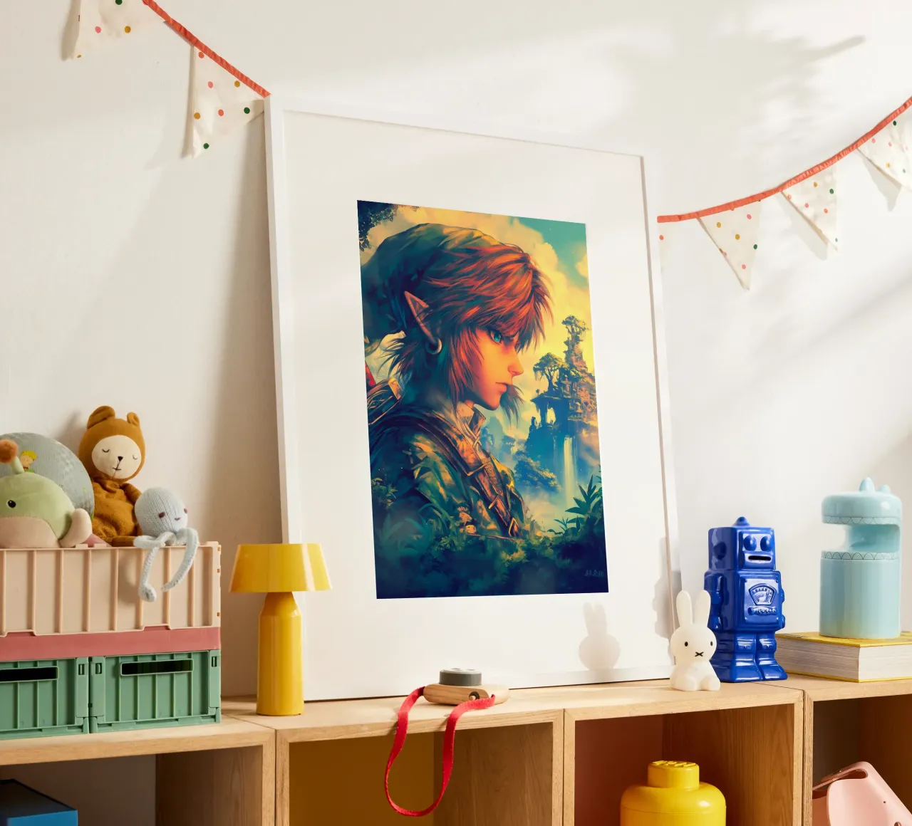 Link La leggenda di Zelda Videogioco poster con telaio in alluminio da Fleur de Lys