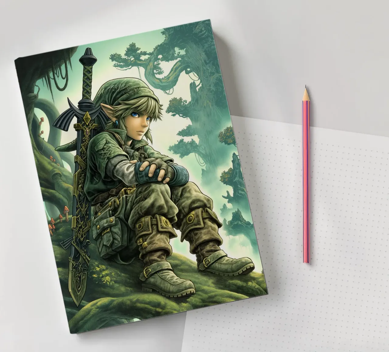 Link The Legend of Zelda Video Game notebook by Fleur de Lys