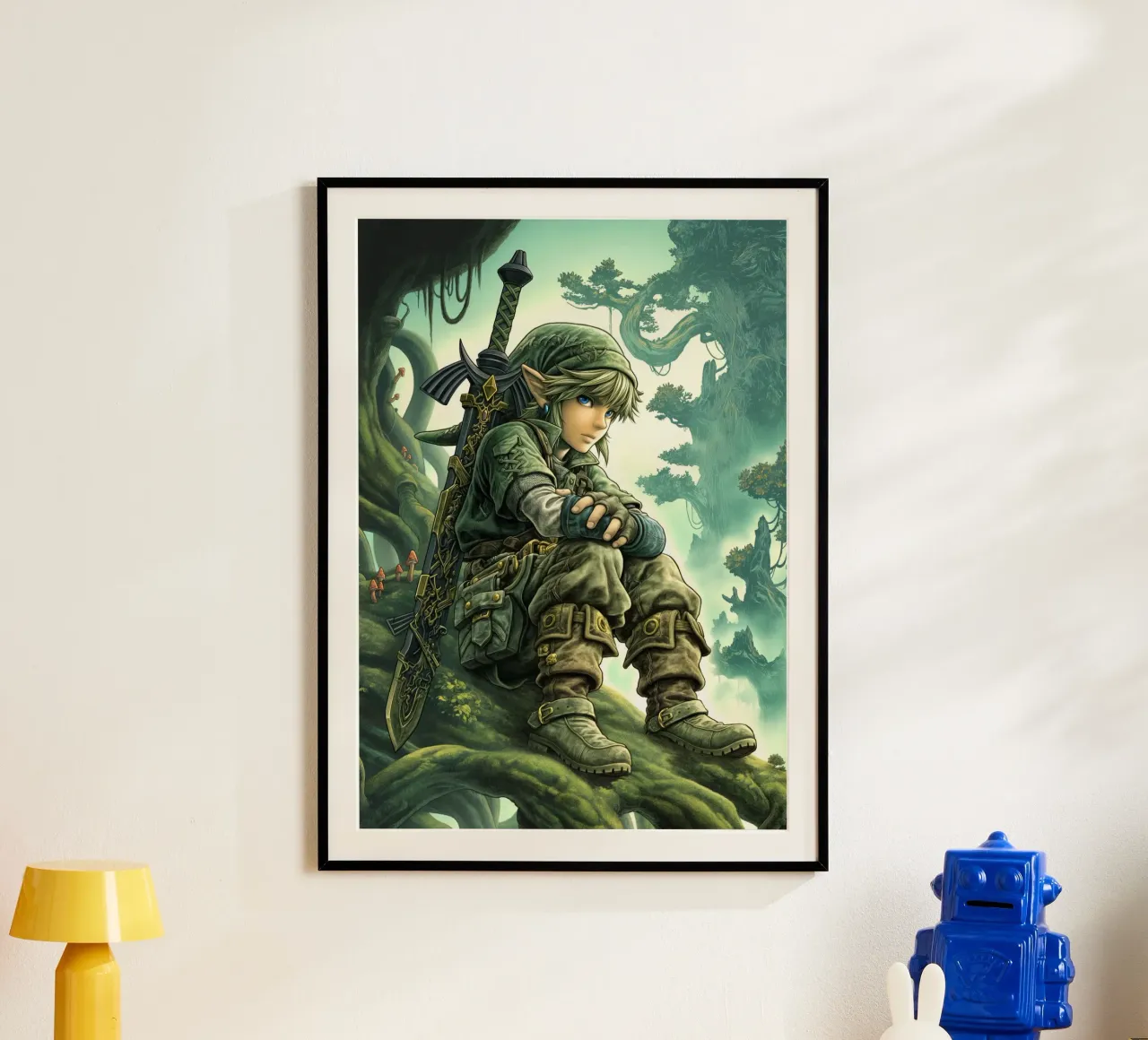 Link La leggenda di Zelda Videogioco poster con telaio in alluminio da Fleur de Lys