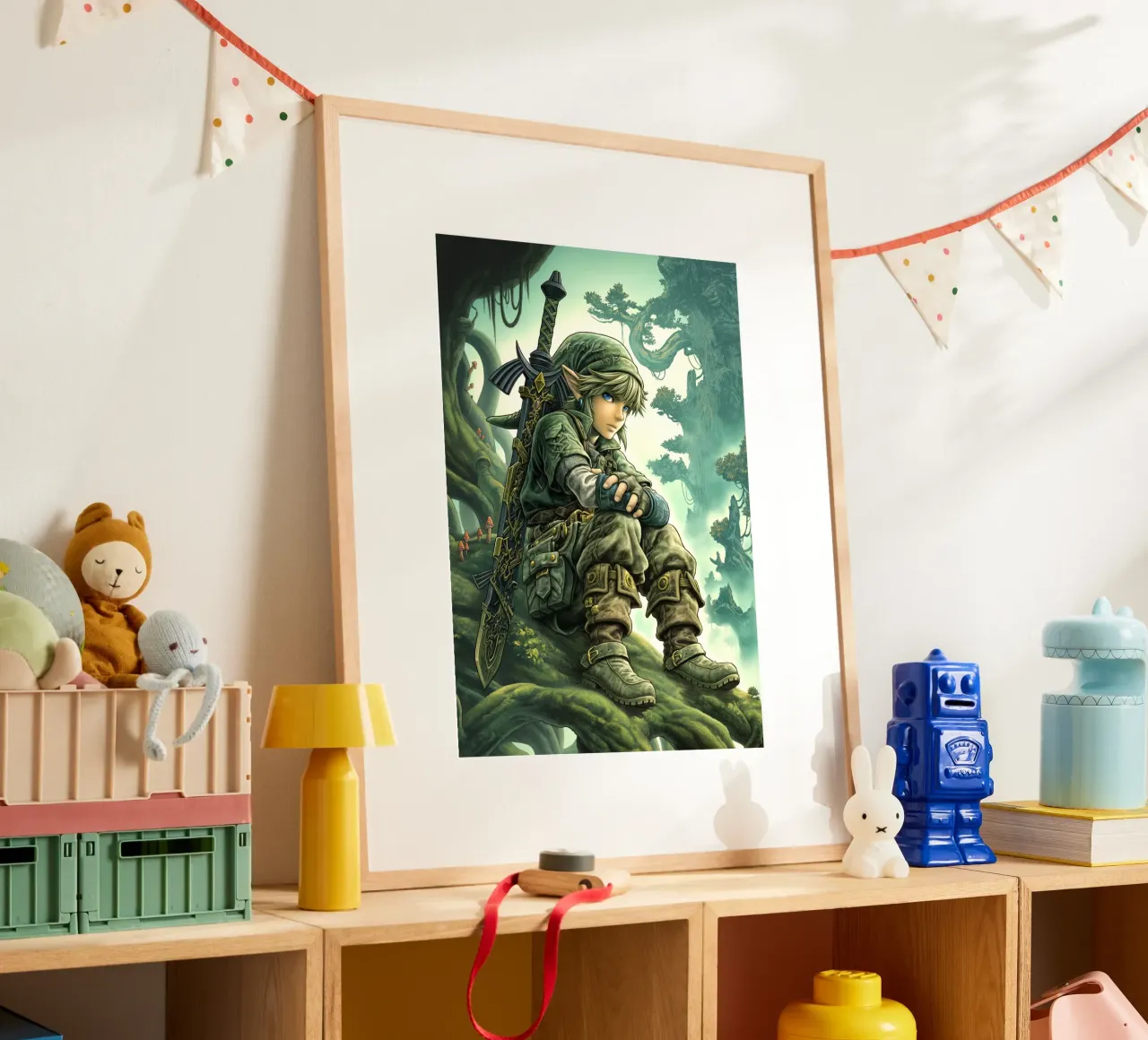 Link La leggenda di Zelda Videogioco poster con telaio in alluminio da Fleur de Lys