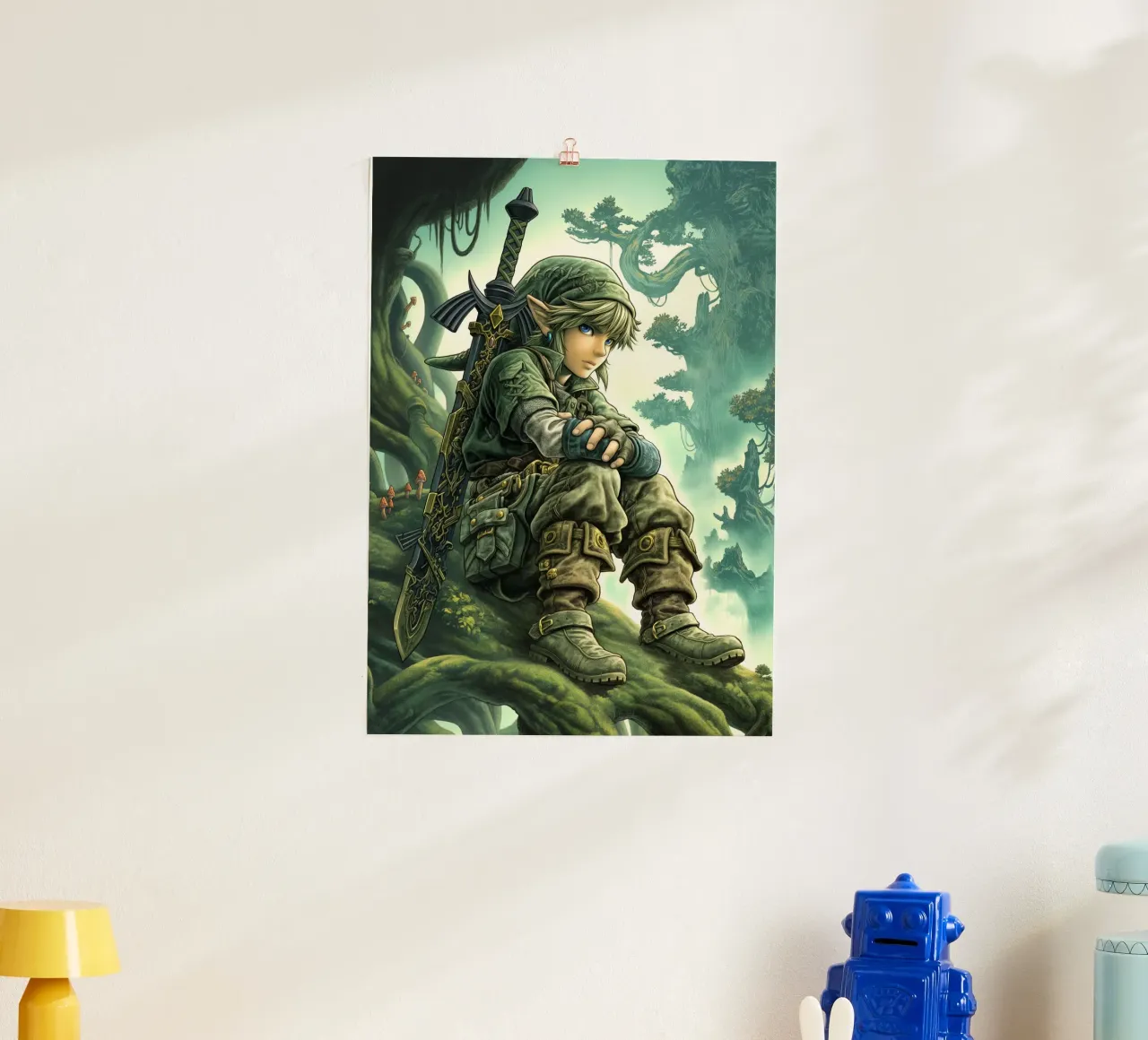 Link La leggenda di Zelda Videogioco poster con telaio in alluminio da Fleur de Lys