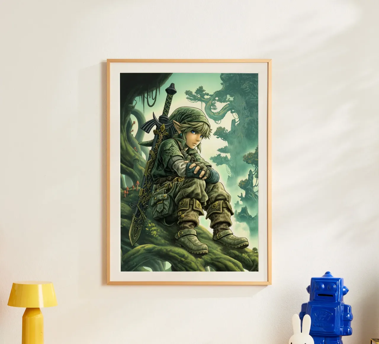 Link La leggenda di Zelda Videogioco poster con telaio in alluminio da Fleur de Lys