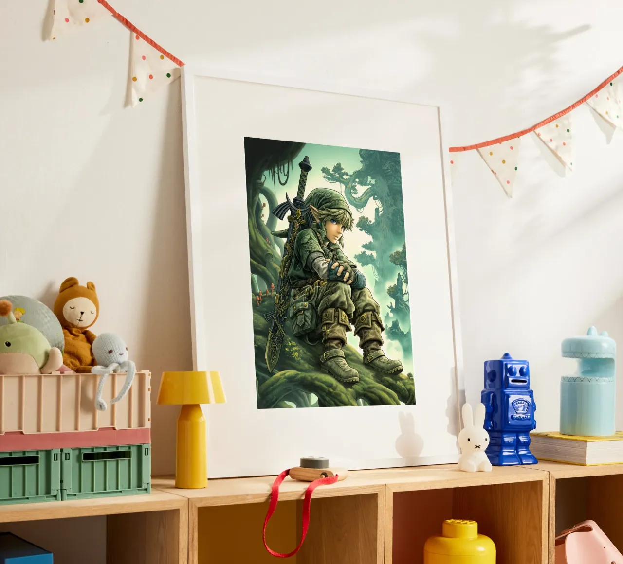 Link La leggenda di Zelda Videogioco poster con telaio in alluminio da Fleur de Lys