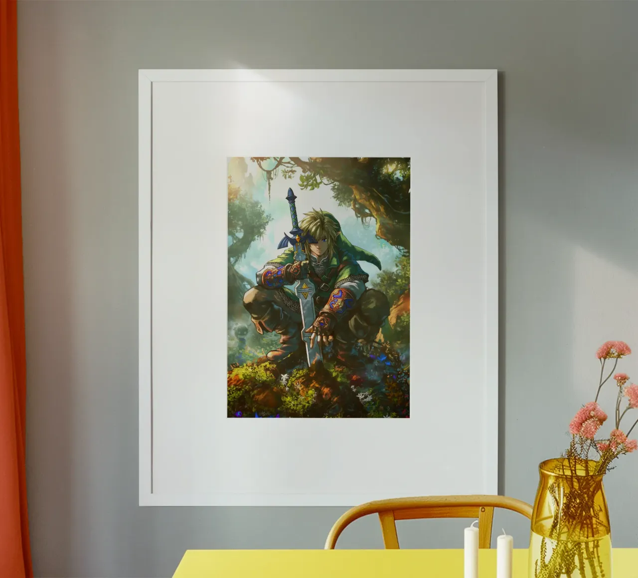 Link La leggenda di Zelda Videogioco poster con telaio in plastica da Fleur de Lys