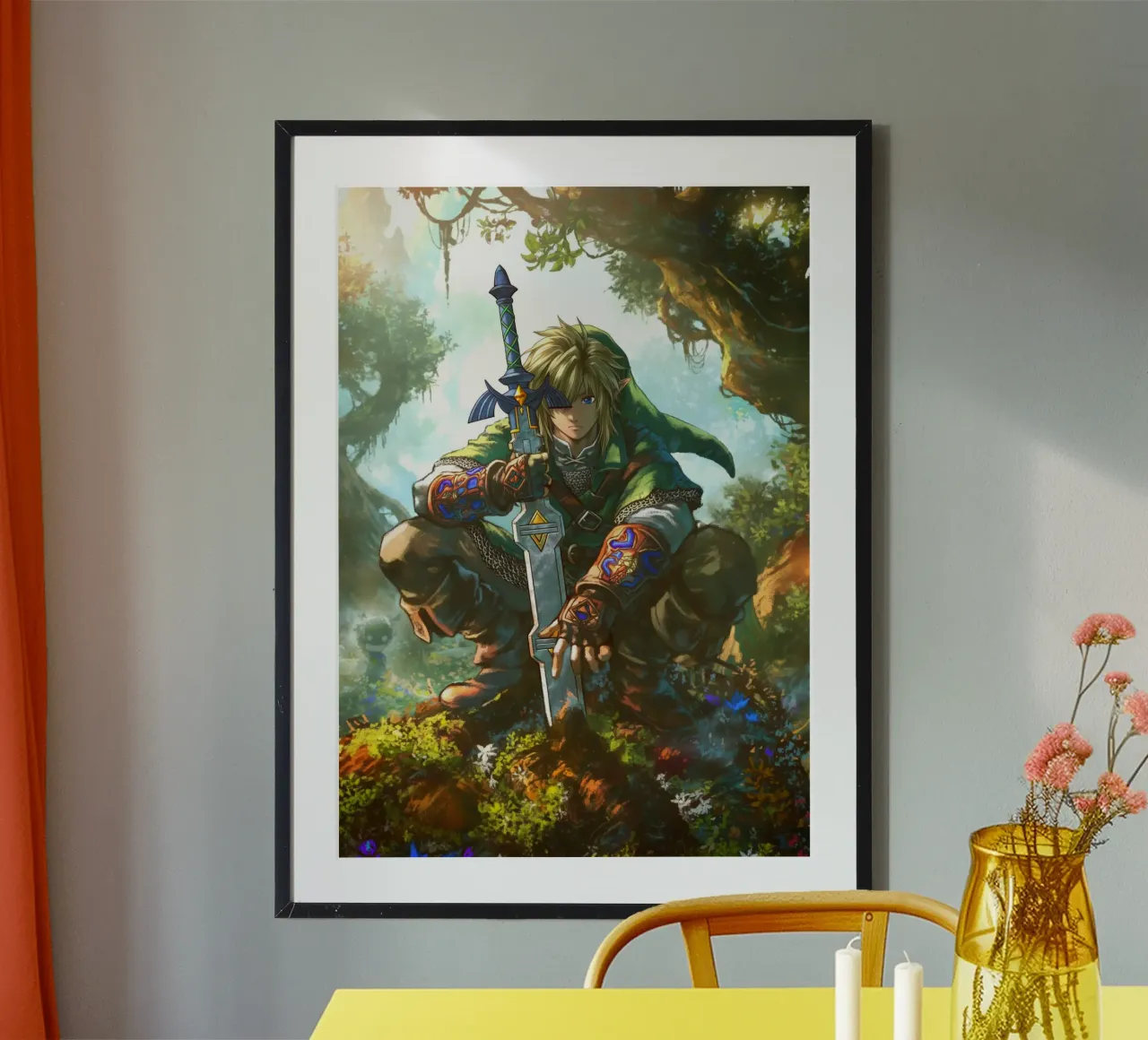 Link La leggenda di Zelda Videogioco poster con telaio in plastica da Fleur de Lys