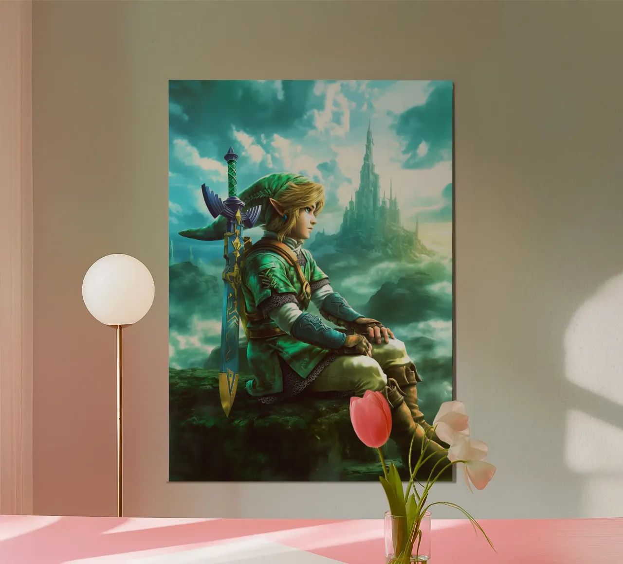 Link La leggenda di Zelda Videogioco poster con telaio in alluminio da Fleur de Lys