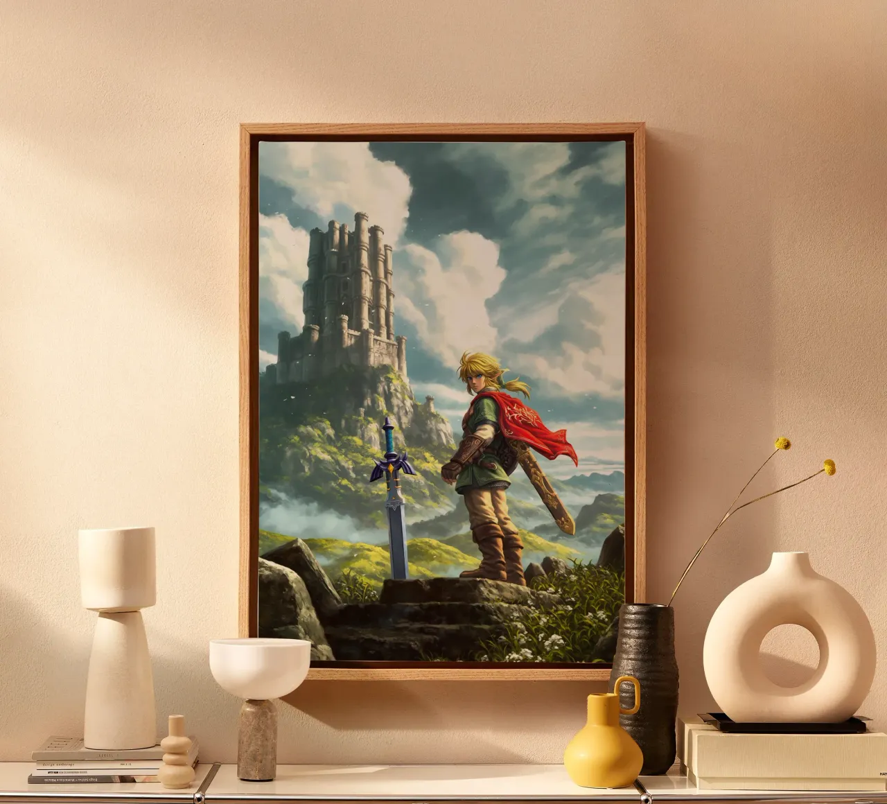 Link La leggenda di Zelda Videogioco tela con Cornice a cassetta da Fleur de Lys