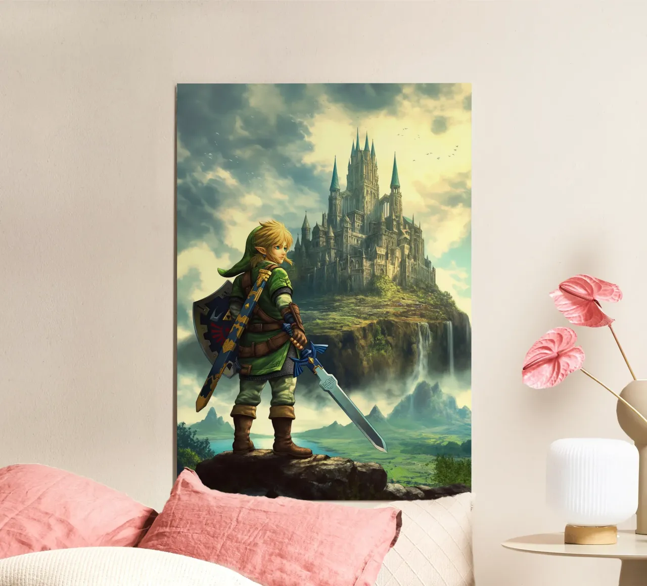 Link The Legend of Zelda Videospiel Alu-Dibond von Fleur de Lys