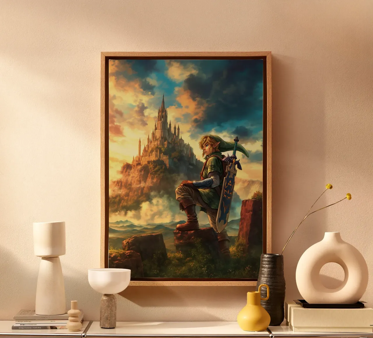 Link La leggenda di Zelda Videogioco tela con Cornice a cassetta da Fleur de Lys