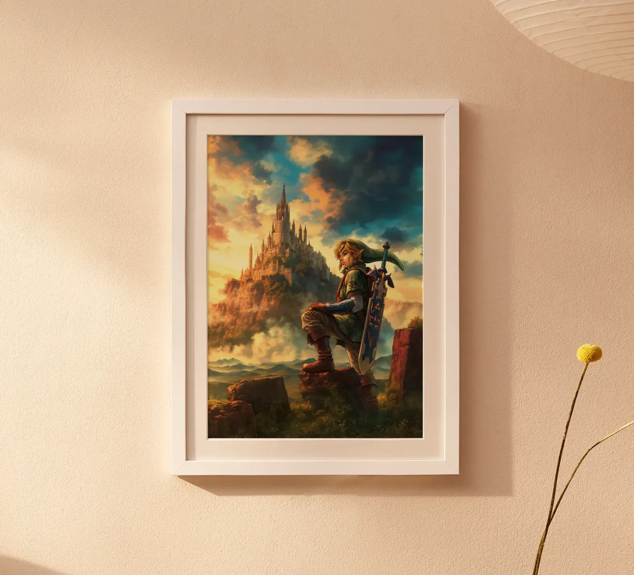 Link La leggenda di Zelda Videogioco poster con telaio in alluminio da Fleur de Lys