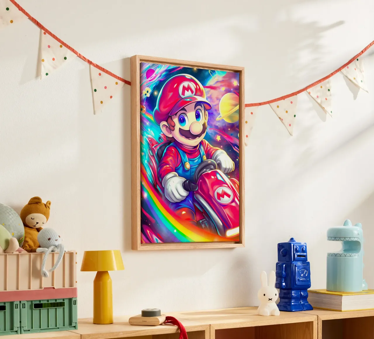 Super Mario tela con Cornice a cassetta da Fleur de Lys