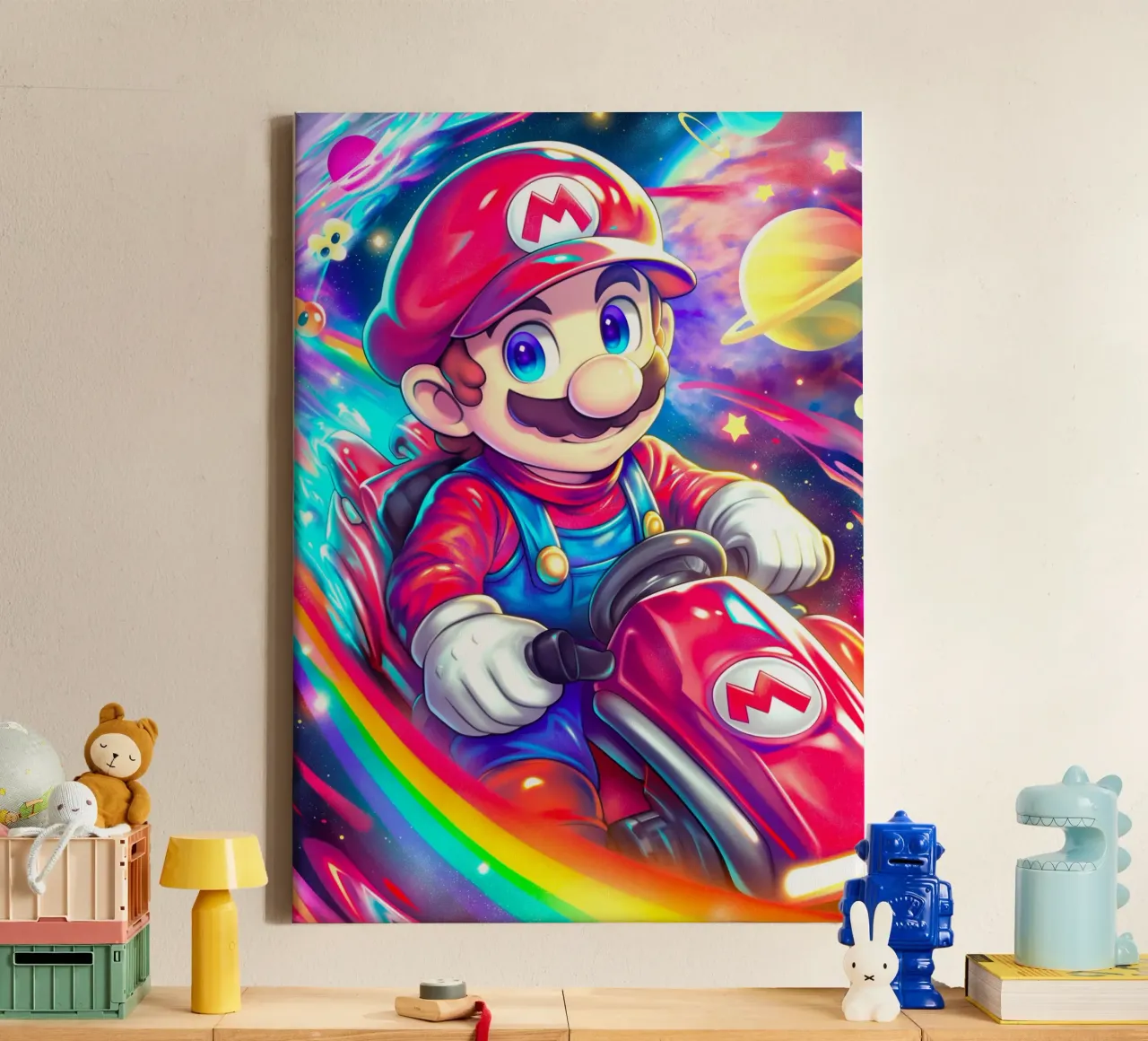Super Mario tela con Cornice a cassetta da Fleur de Lys