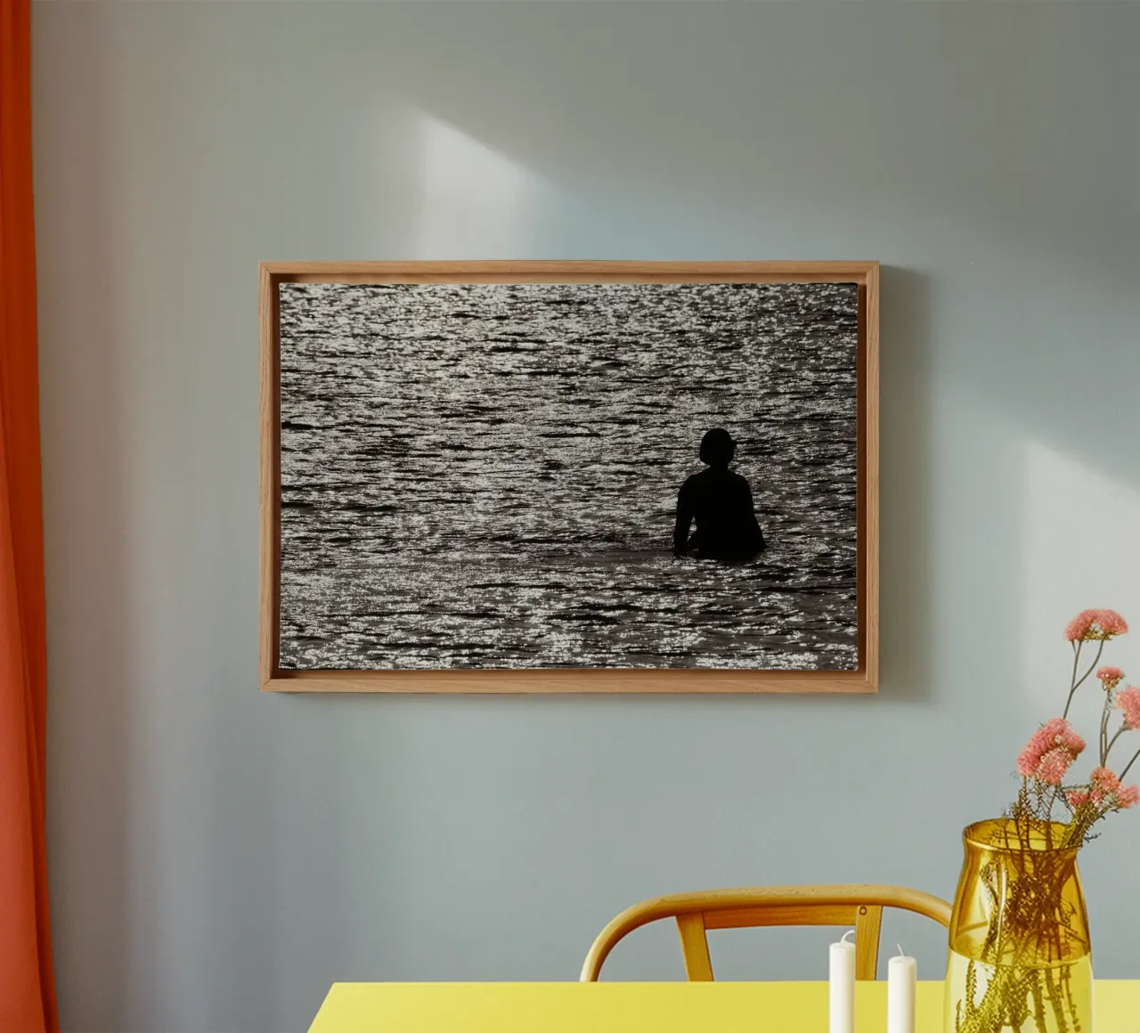 Scenes from Eilat #10 canvas with Floater frame by Tal Paz-Fridman