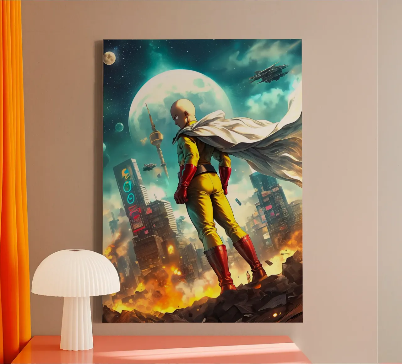 One Punch Man tela con Cornice a cassetta da Fleur de Lys