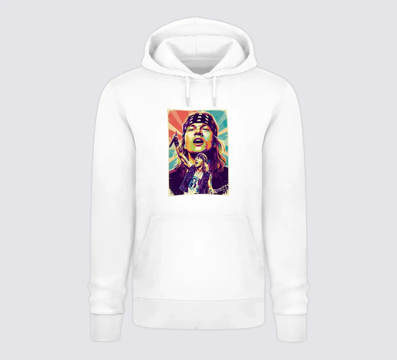 Ritratto pop art di Axl Rose felpa con cappuccio da Hantamrata
