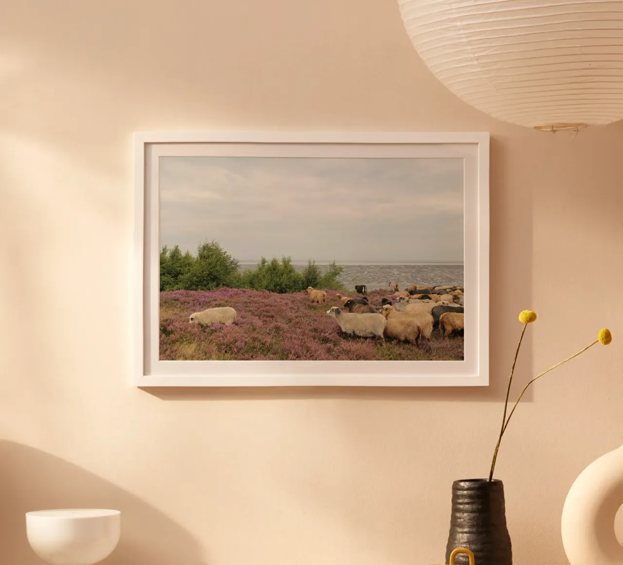Schafe in der Heide 02 Poster von eyes & tries