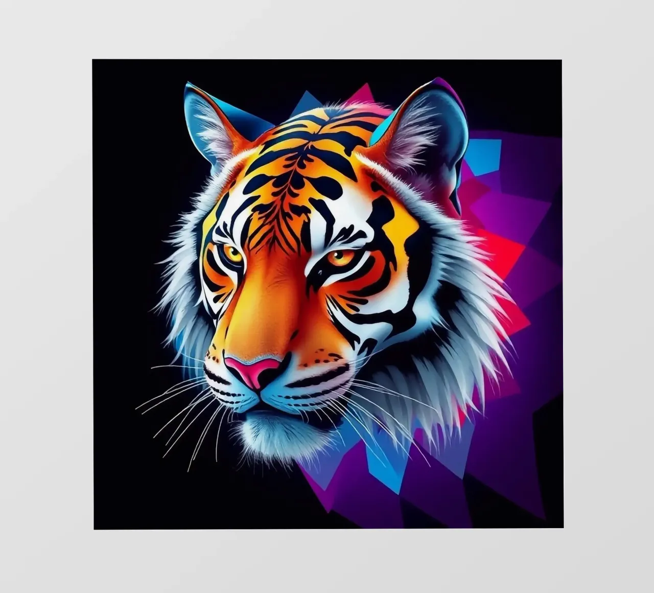Tijger in abstract ontwerp pvc-zeil van BenCoStyle