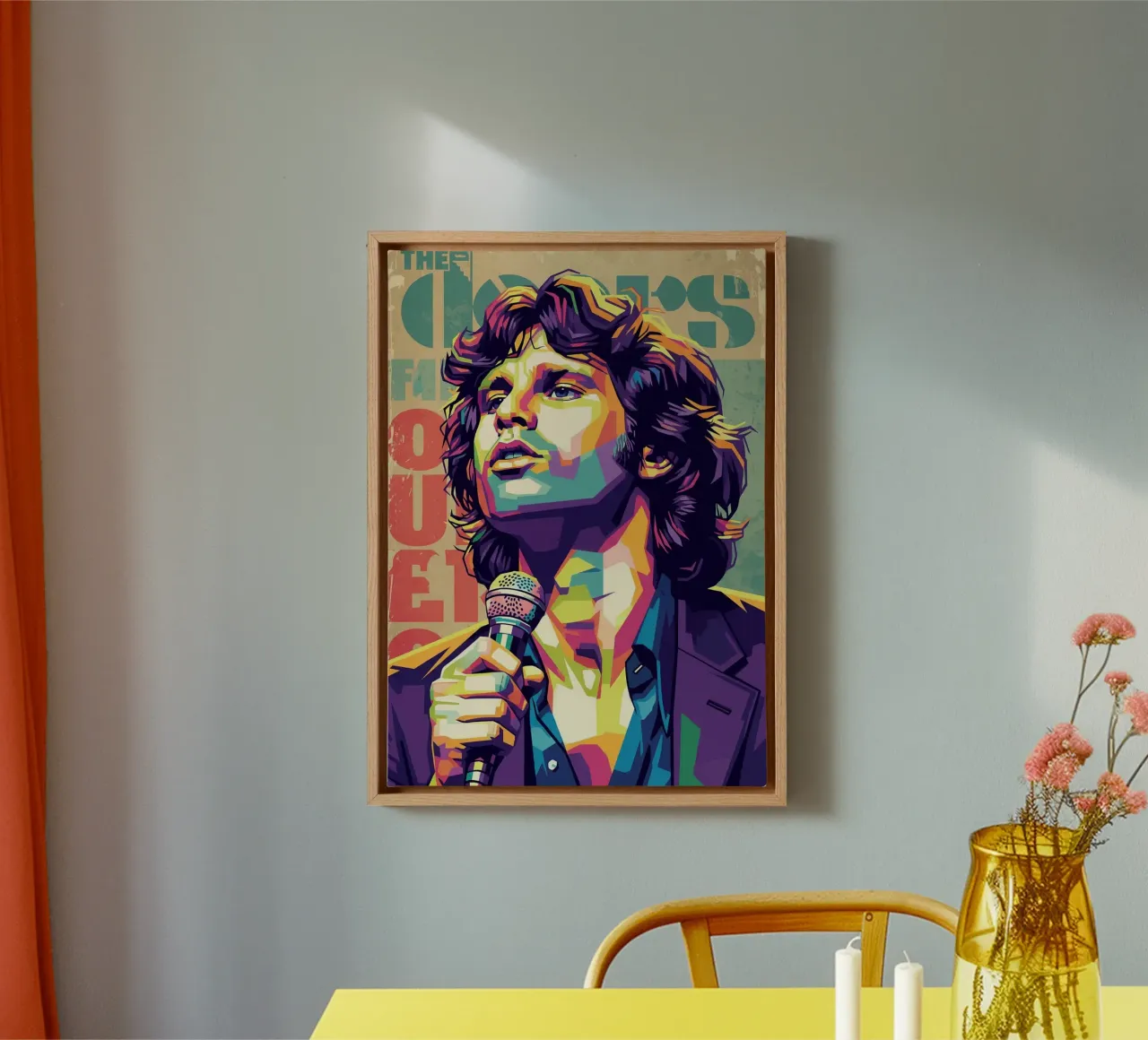 Jim Morrison - The Doors tela con Cornice a cassetta da Hantamrata
