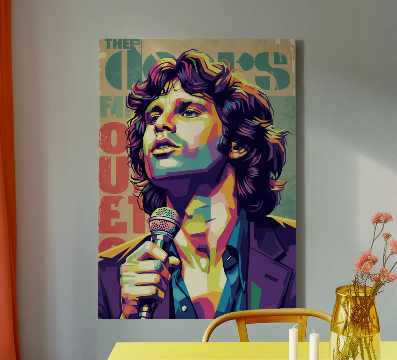 Jim Morrison - The Doors tela con Cornice a cassetta da Hantamrata