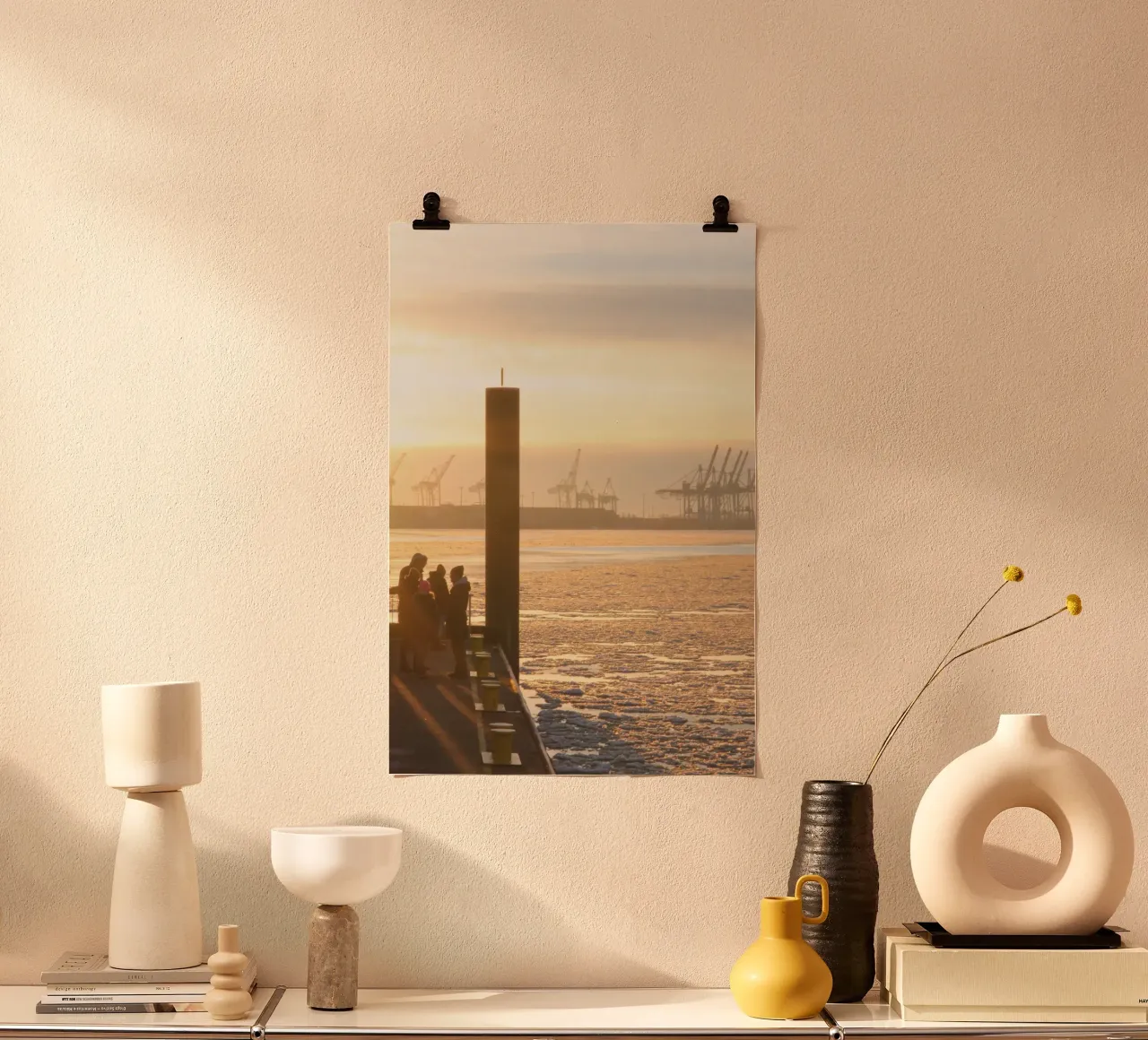 Amburgo in inverno poster con telaio in plastica da eyes & tries